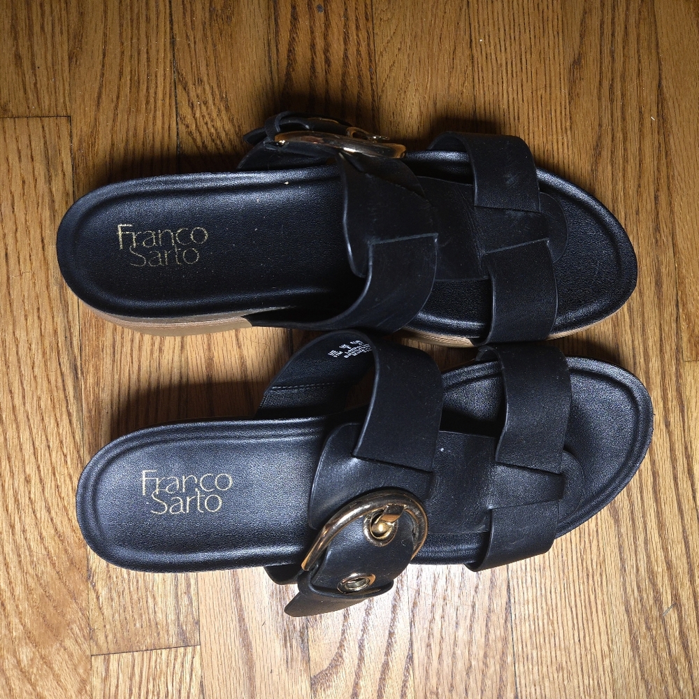 Black Platform Sandals - image 2